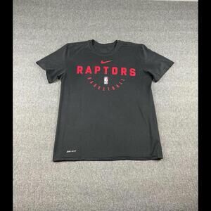 Nike NBA Raptors Basketball Dri Fit Black T-shirt Sz Medium